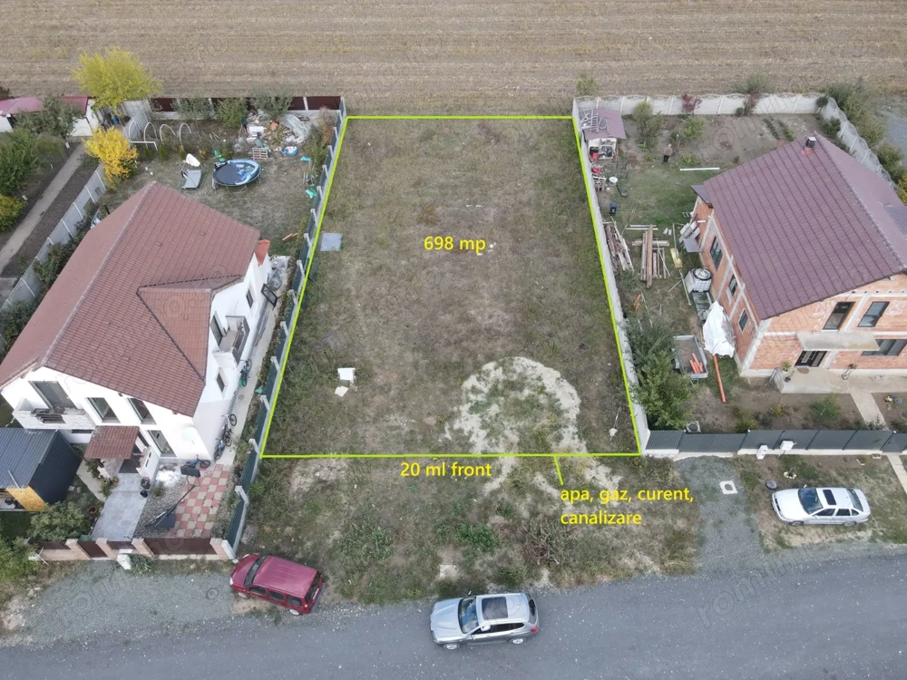 Teren în Cartier Europa   Moșnița Nouă -698 mp- Comision 0% 105.000 Euro