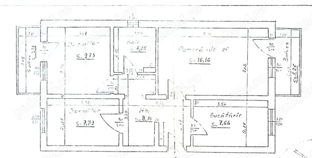 Apartament 3 camere decomandat