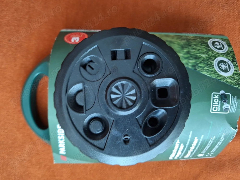 Aspersor de apa, cu 8 moduri de stropire   functii de pulverizare, de la jet la cerc complet