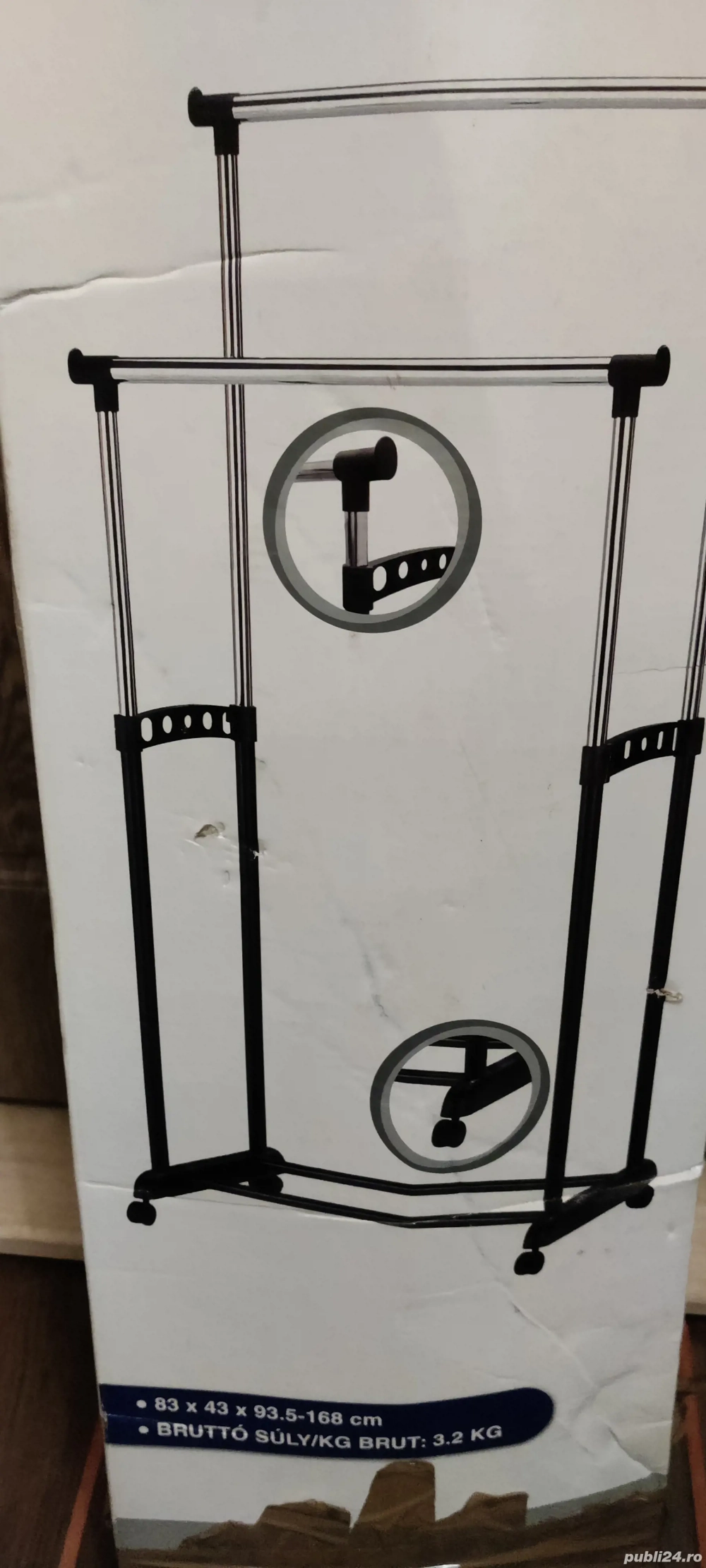 Stender garderoba haine dublu