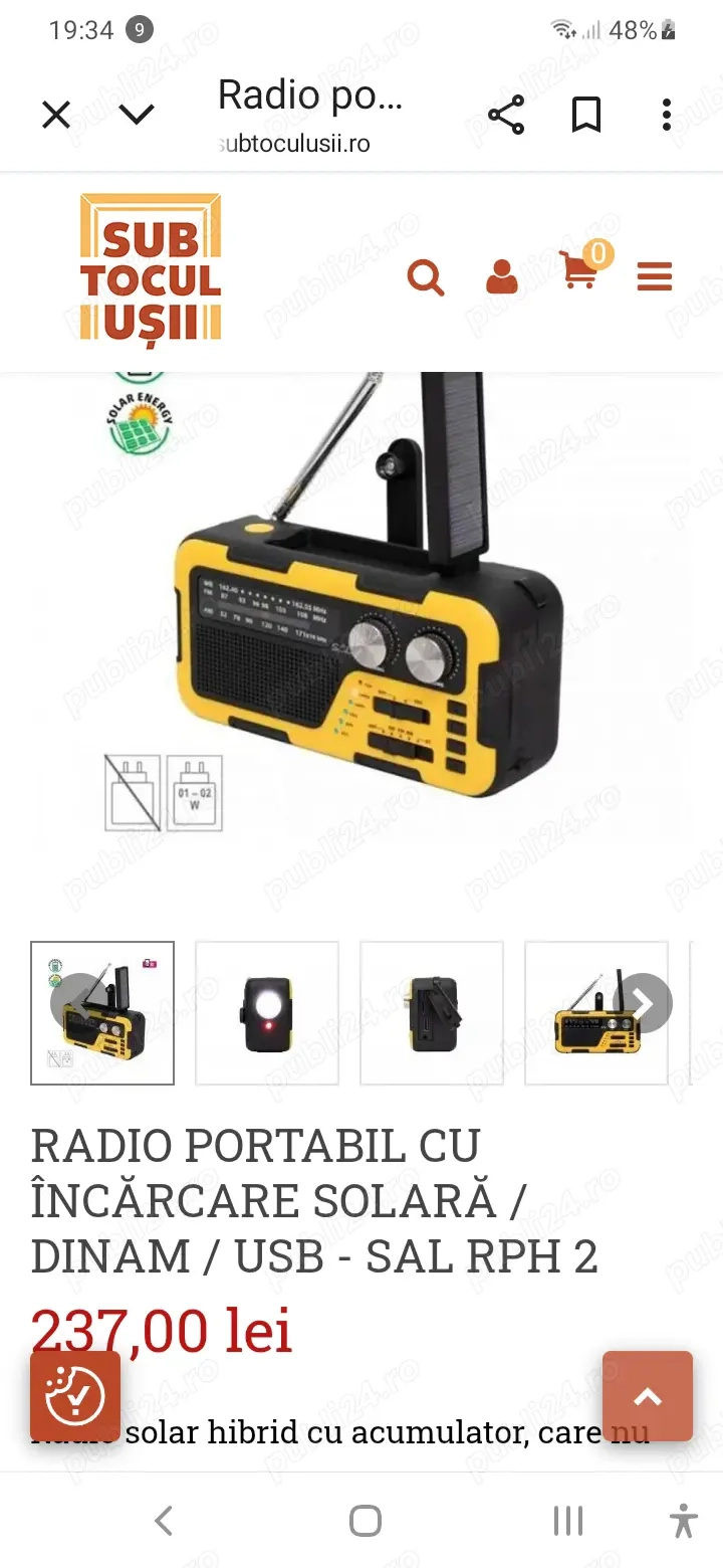 Radio pt Urgență RPH 2 capete + vumetru mag