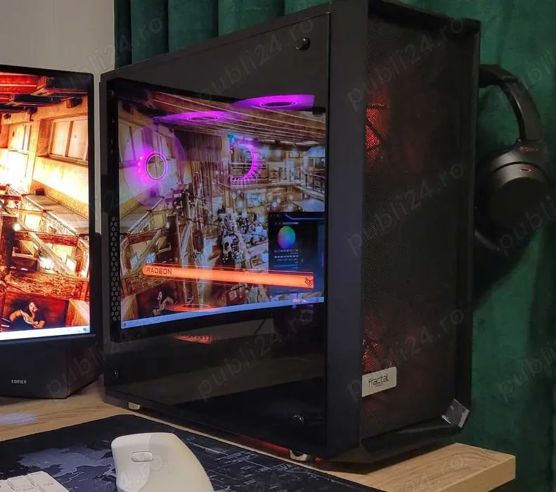 carcasa middle tower fractal design meshify c tempered glass fumuriu