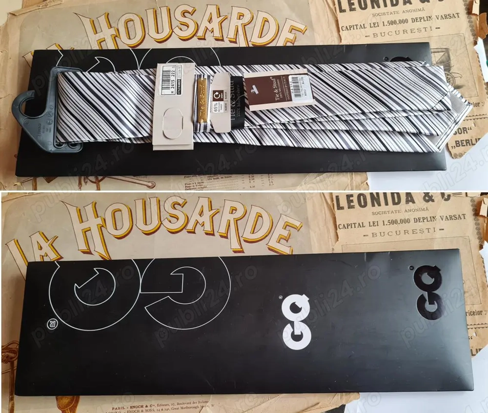 cravată nouă, de lux - GQ tie&stud italian style