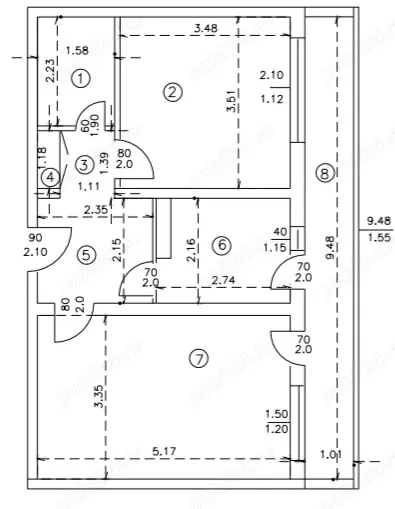  Apartament 2 camere,decomandat,confort 1