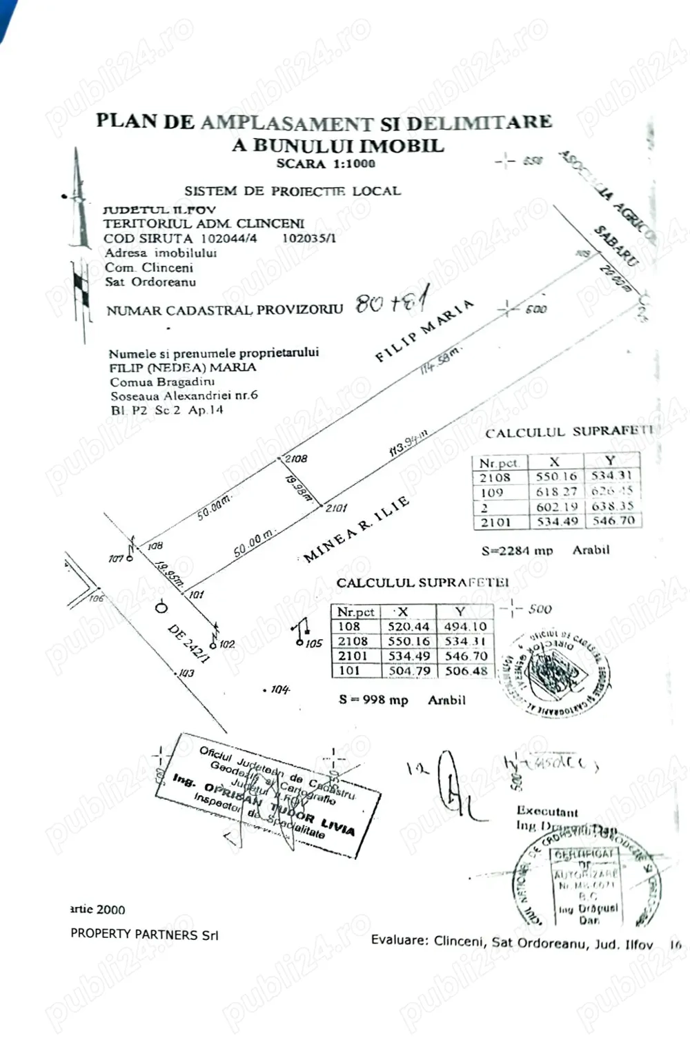 Teren intravilan 3.282 mp   Ordoreanu, Clinceni, utilități și acces asfaltat