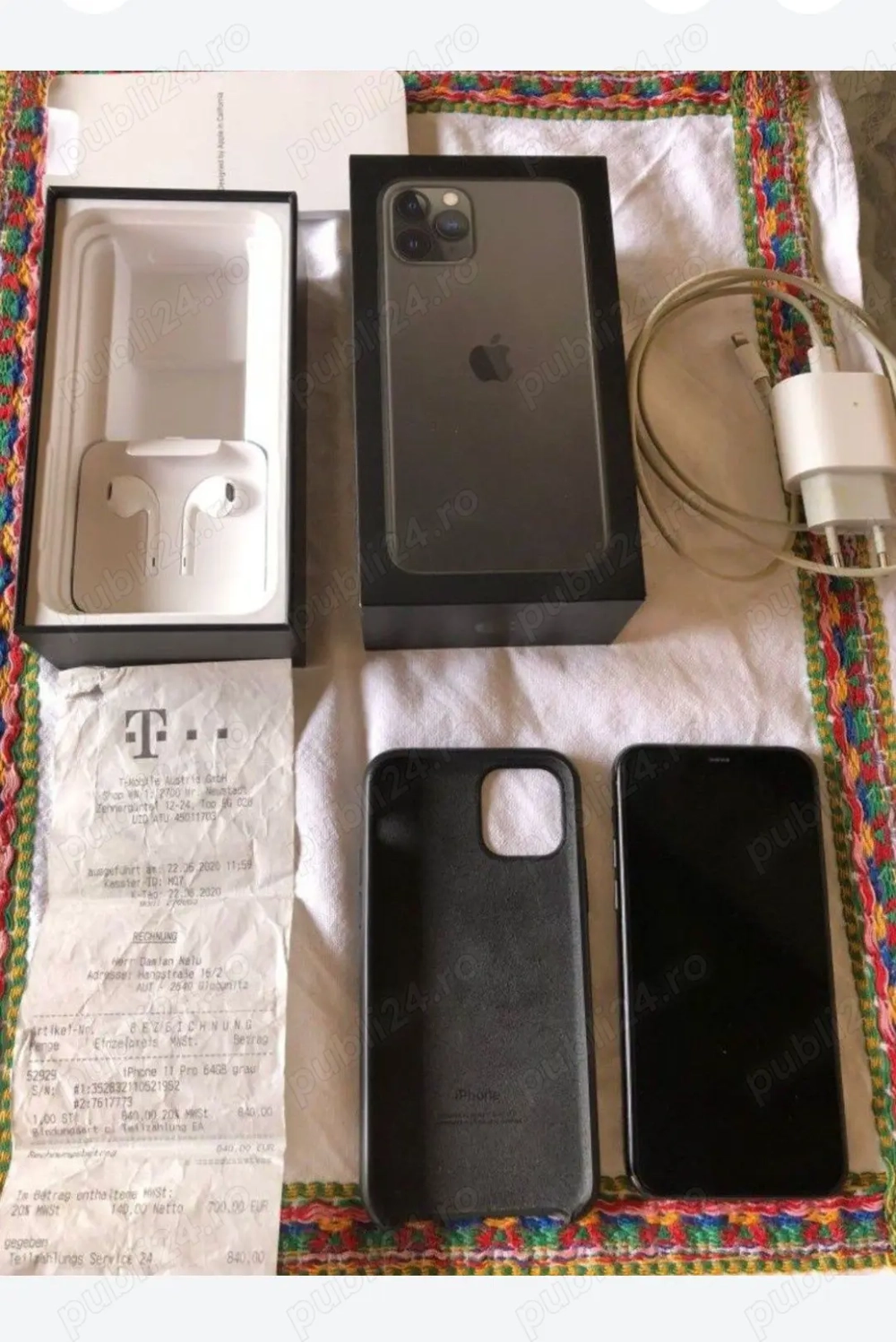 iPhone 11 pro full box,prim proprietar,impecabil