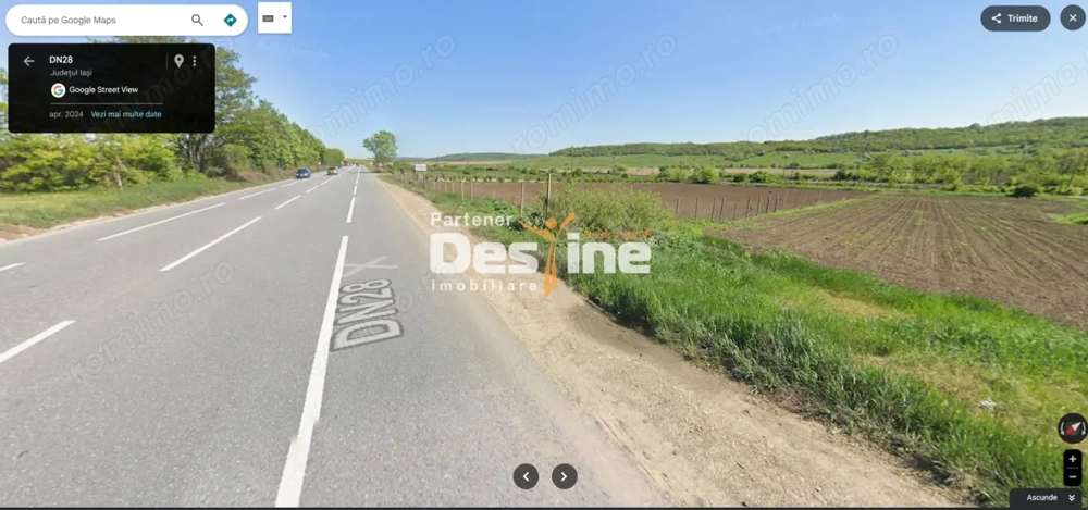 Teren intravilan cu puz aprobat P+M 10900 mp la drumul european, curent si apa 