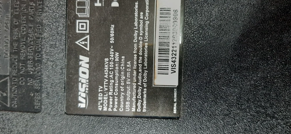 MB EL.MT9602V-fg35 Tv vttv a434kvs