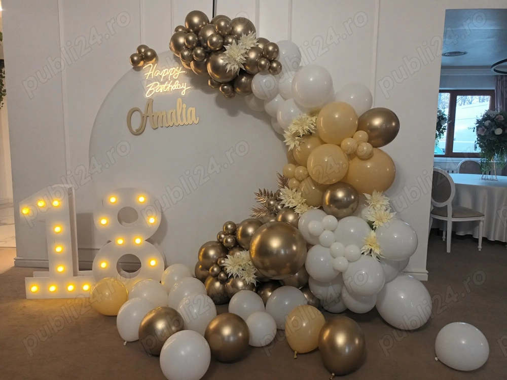 Photocorner majorat Arcada baloane petrecere aniversare zi nastere