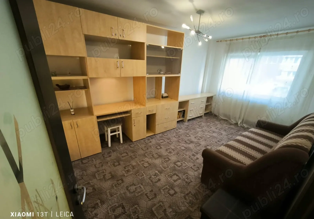 Apartament decomandat, mobilat, utilat, cu doua camera si loc de parcare in Racadau