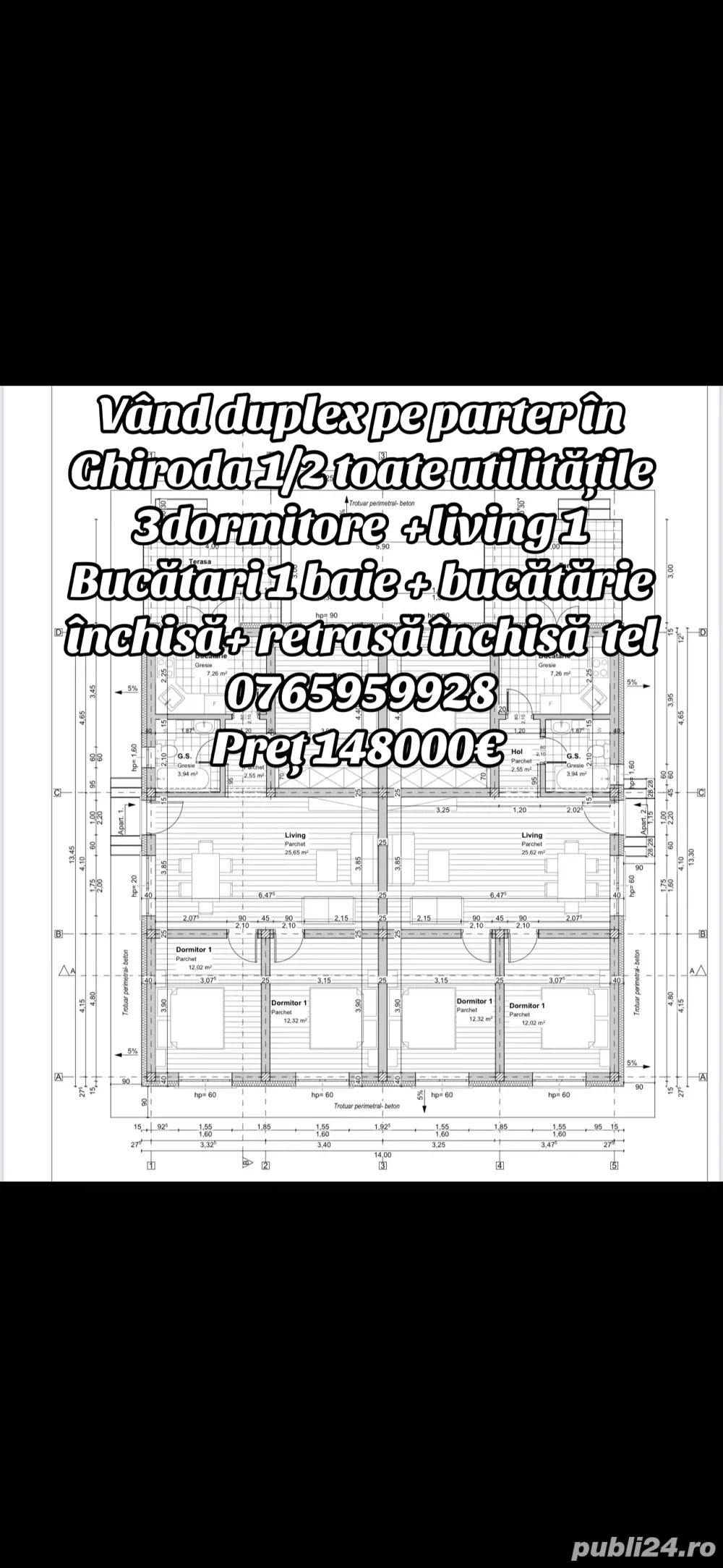 Proprietar vand duplex pe parte in Ghiroda 