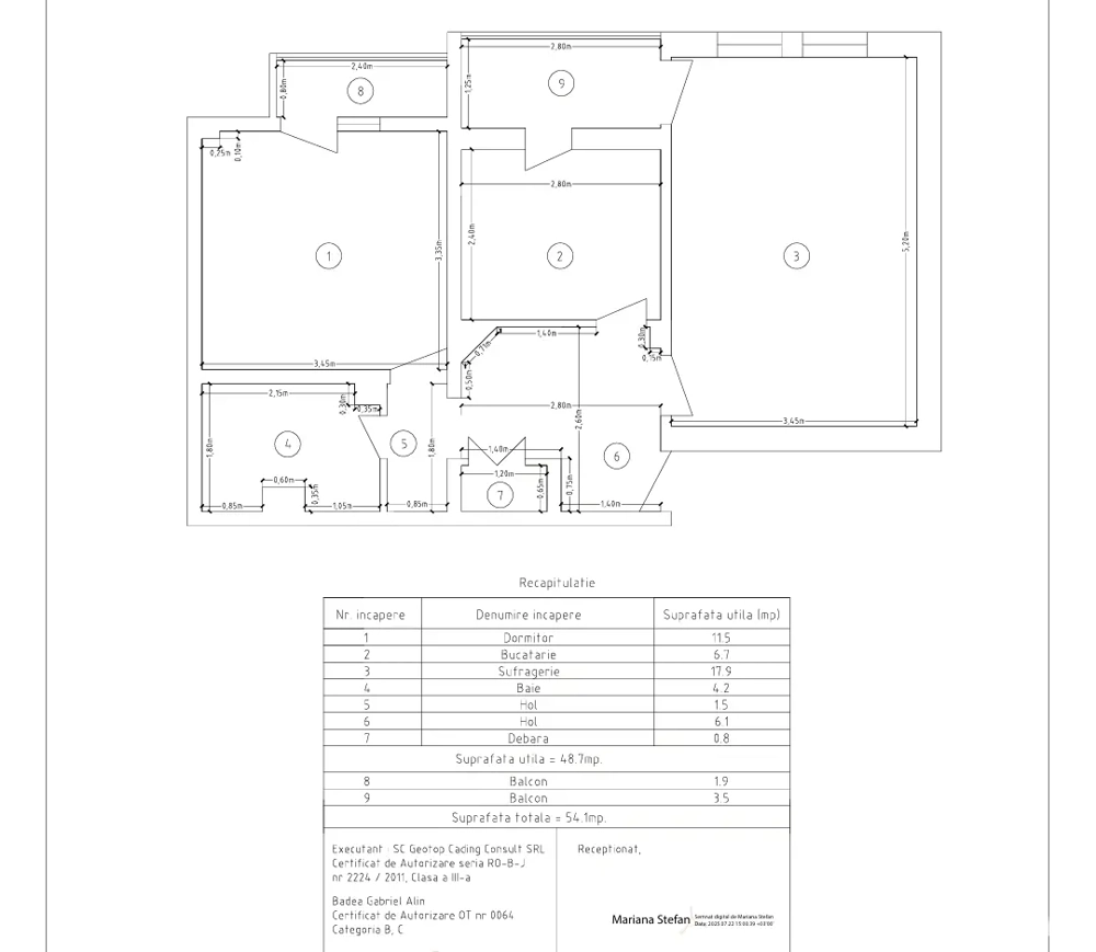 Vând apartament 2 camere, decomandat, Caracal-Olt.