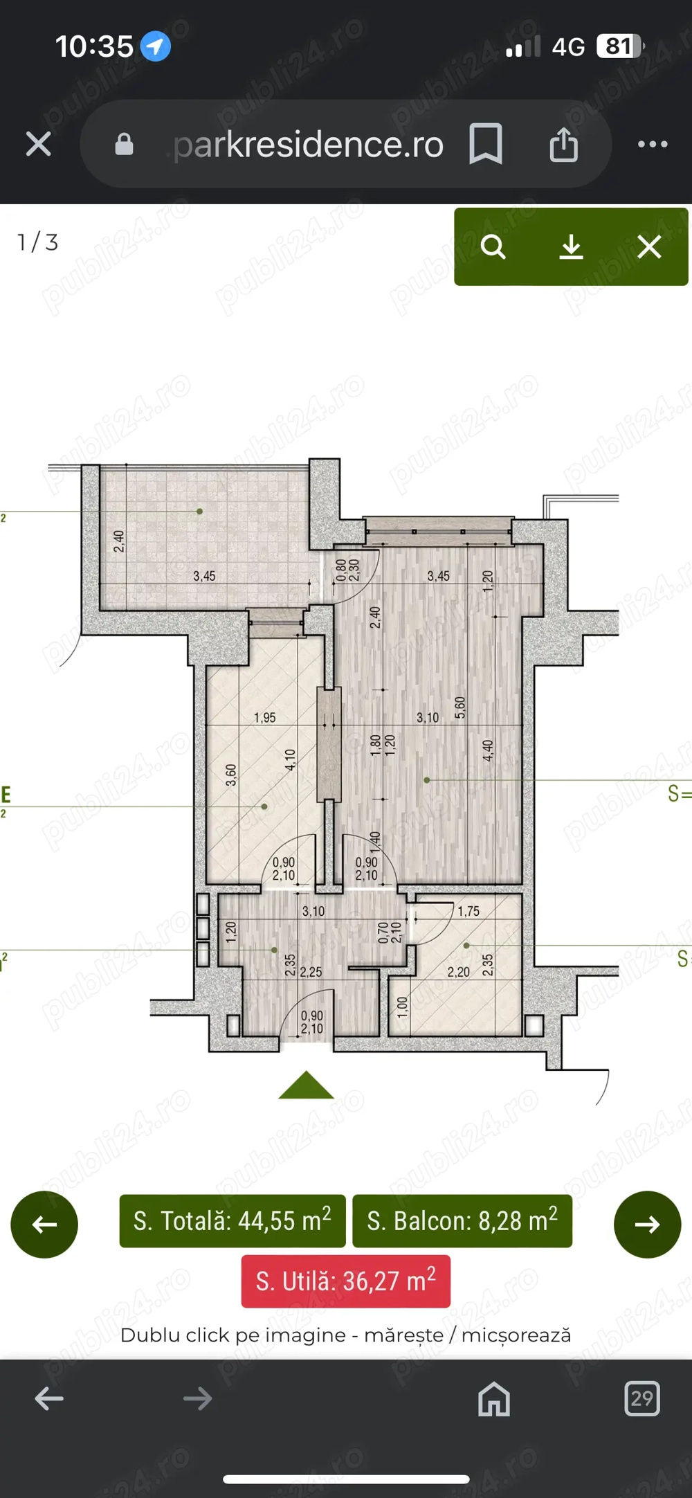 Vand inchiriez garsoniera mobilata si utilata complet