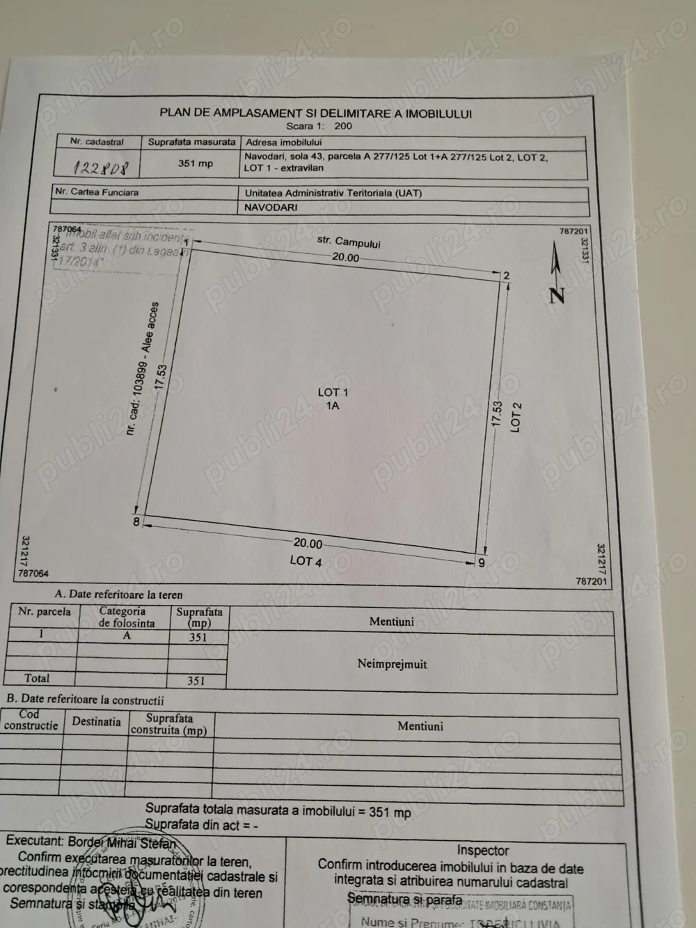 Vând lot teren 350 mp Năvodari  vând lot teren Limba Oii