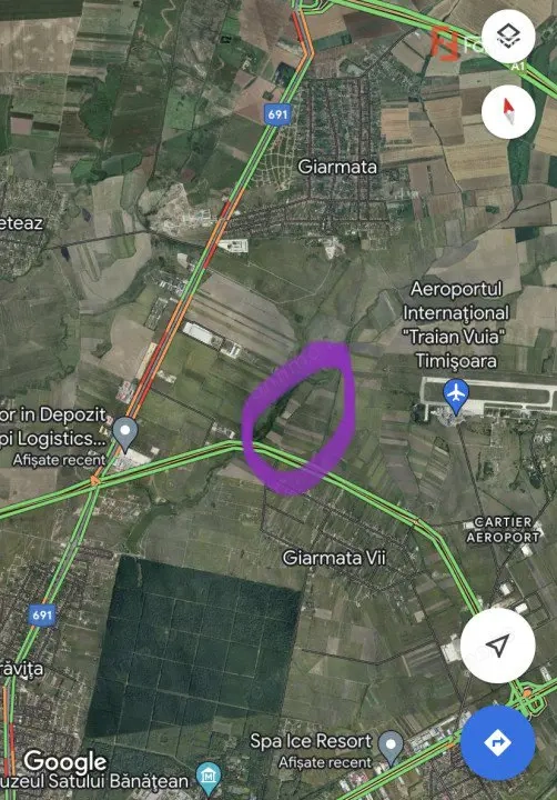 57 Hectare Teren centura cu front 485 ml pretabil parc logistic - V5480