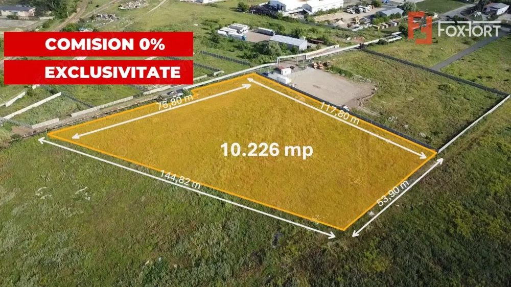 COMISION 0% Teren intravilan de 10.226 mp, 53euro/mp, zona Chisoda
