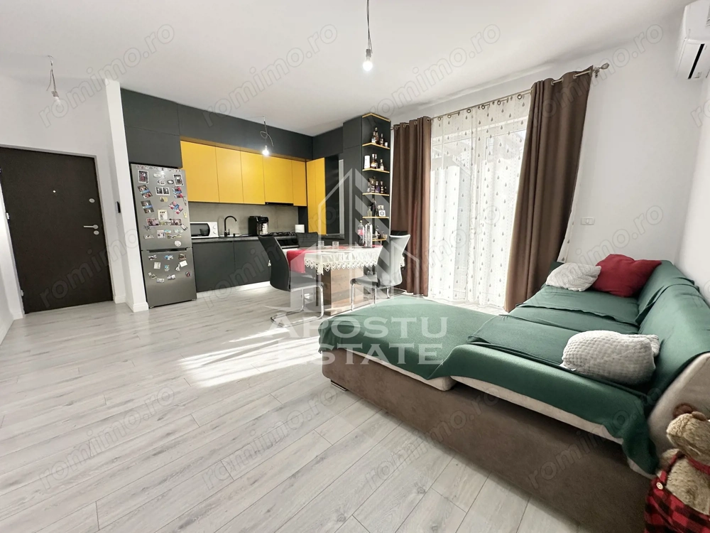Apartament cu 2 camere mobilat si utilat cu gradina proprie in Giroc.