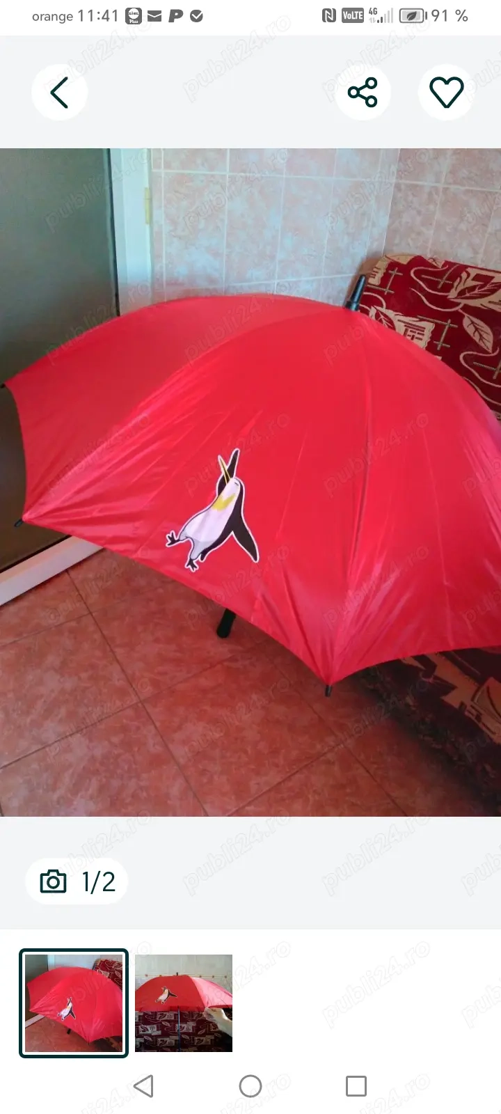 Umbrela noua mare rosie