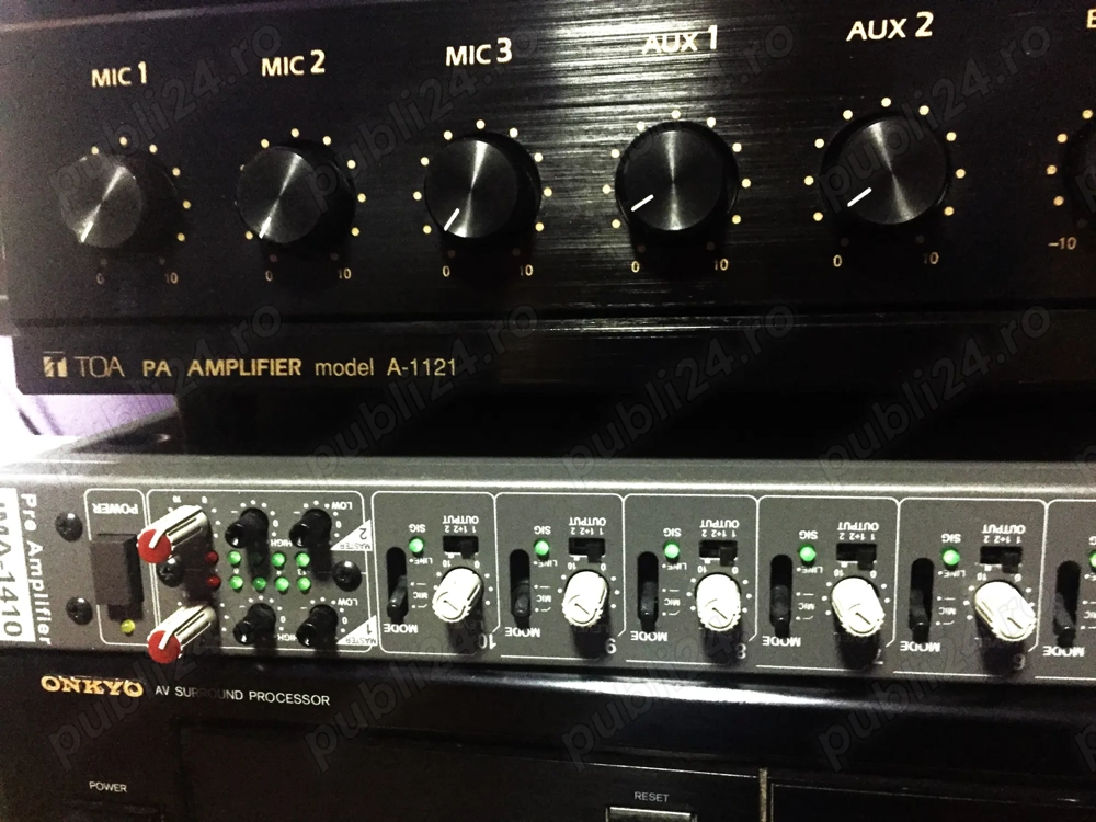 Mixer-amplificator PA de bază TOA, 120 Watti rms