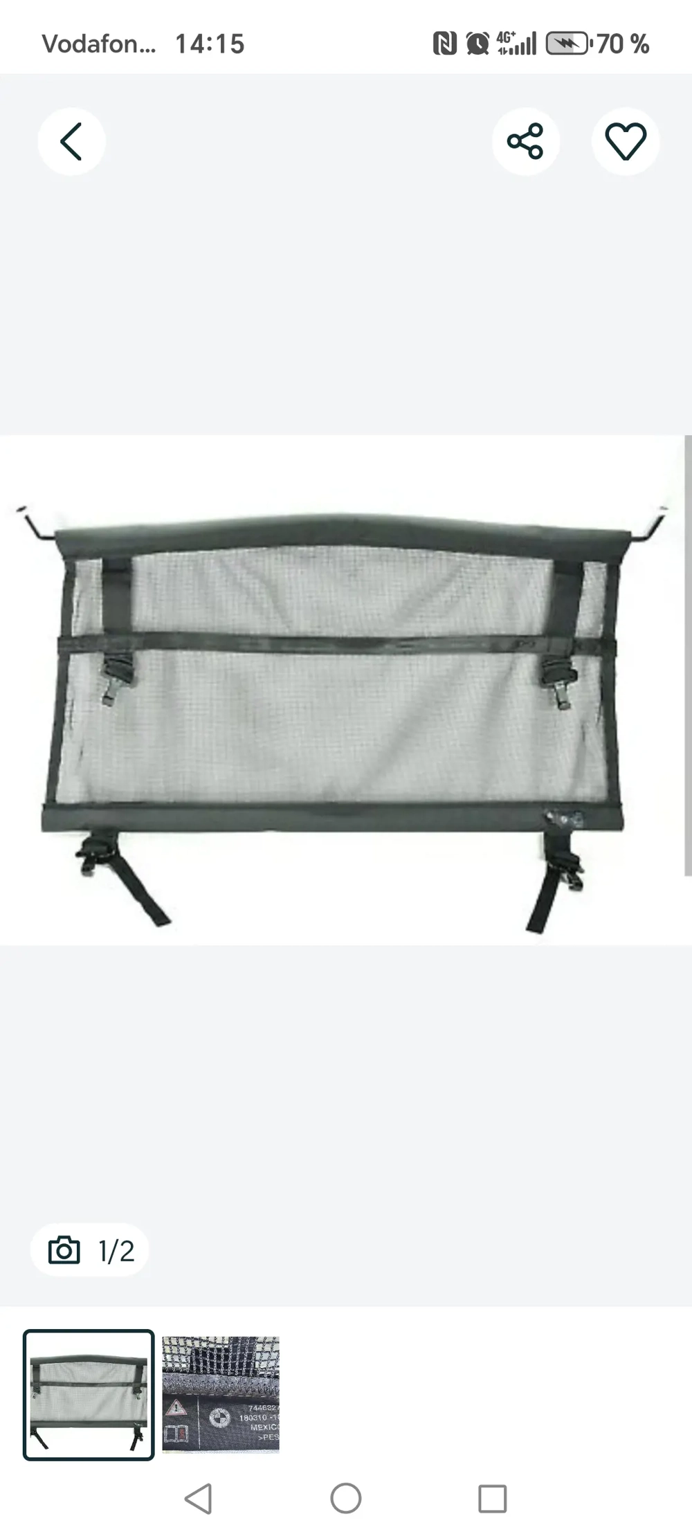 Plasa separare portbagaj BMW X3