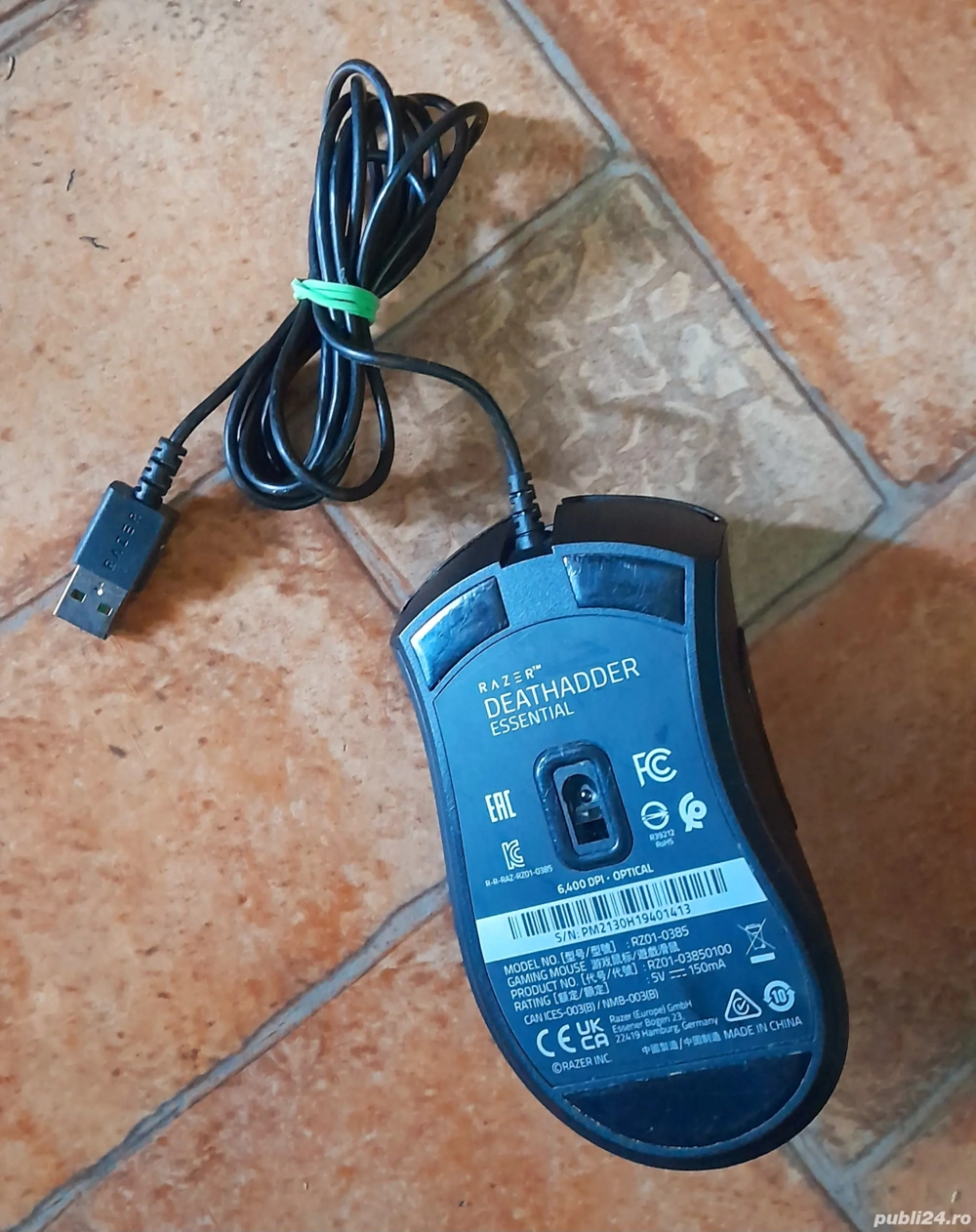 Mouse gaming Razer DEATHADDER și căști gaming Razer-250 lei