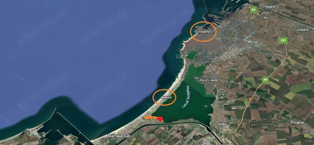 Vedere directa Lac, Mamaia, pretabil proiect HORECA, P+4E