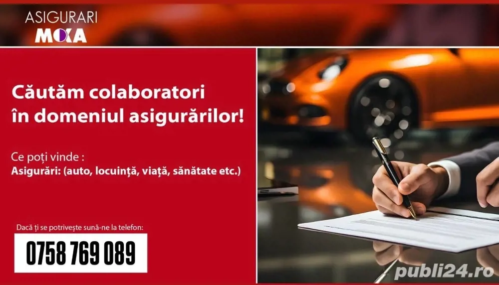 Căutăm colaboratori asigurări