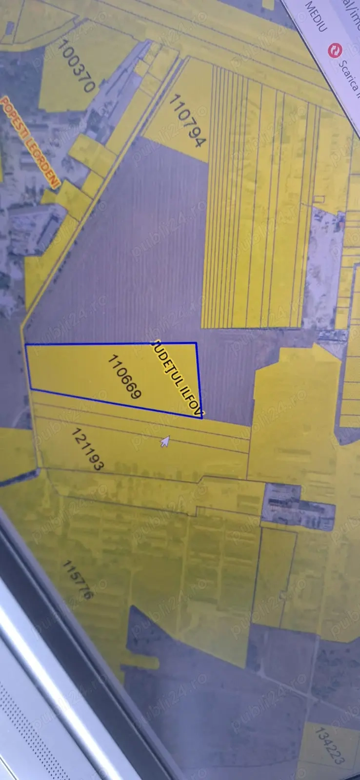 Teren Intravilan 33500 mp Popesti Leordeni