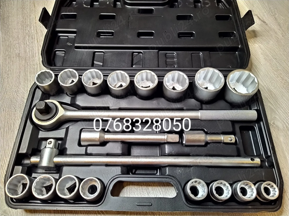 Set 21 chei tubulare Profesionale Boxer 12 puncte 3/4" 19-50mm