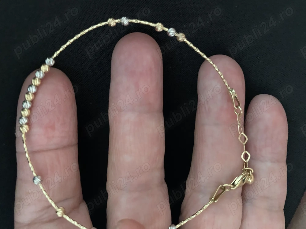 Brățară aur 14 k, semifixa 