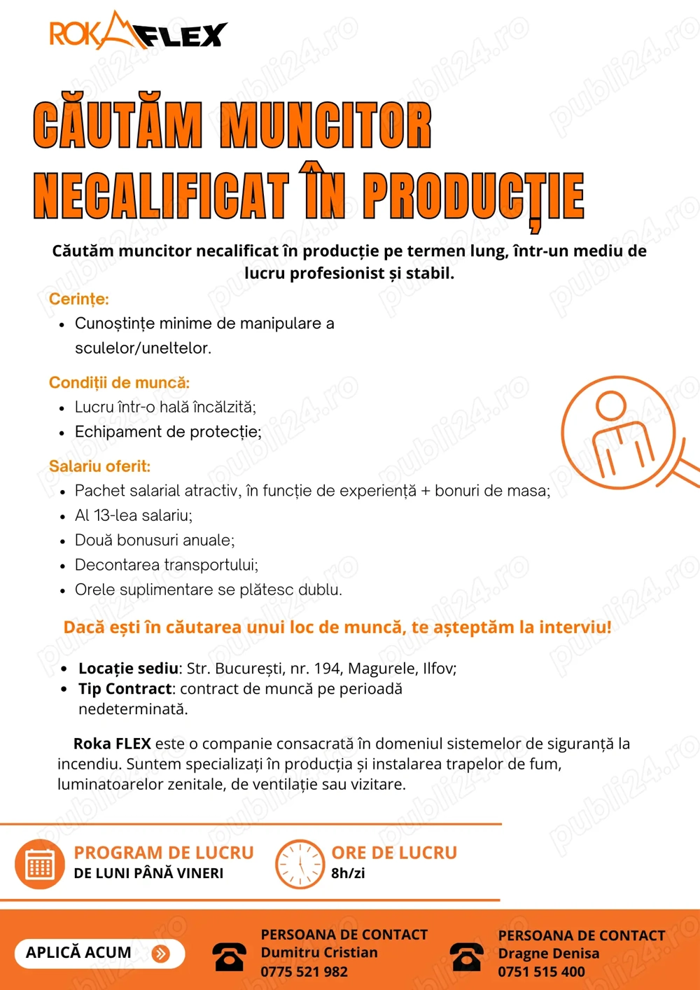 Angajam Lucrator in Productie Angajam Lucrator in Productie