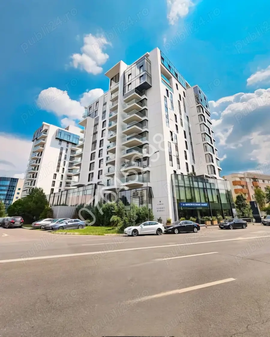 Inchiriez apt. LUX 2 cam. Herastrau,Str. Nicolae Caramfil,One Herastrau Towers, bl. 2022, parcare.