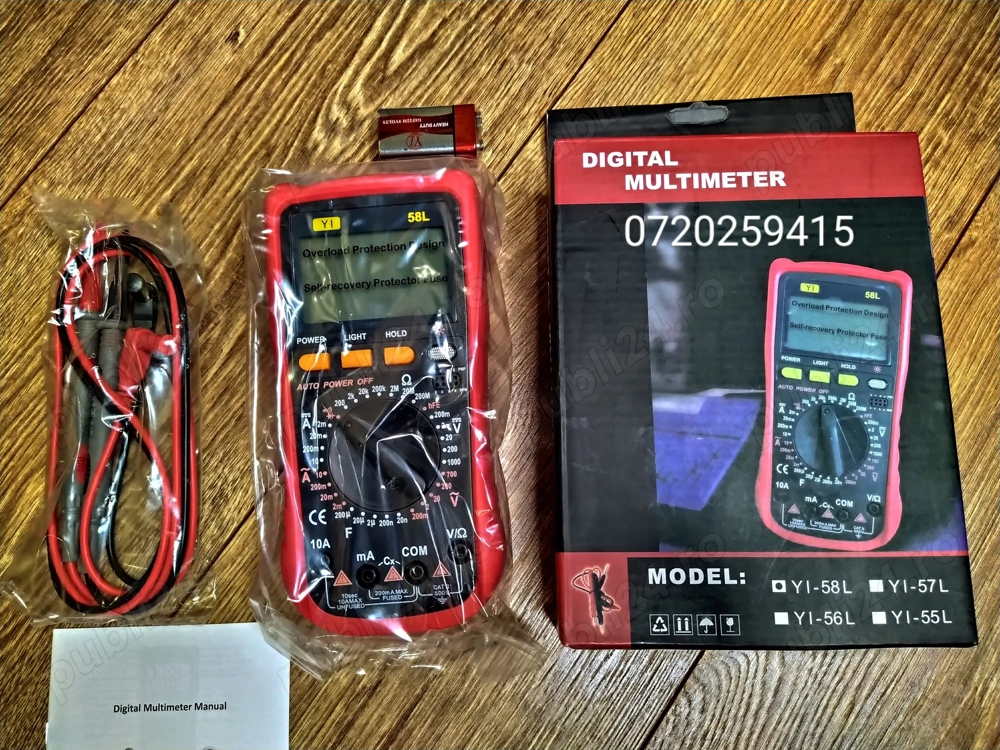 Multimetru Multifunctional cu Display, Iluminare Led YI58L
