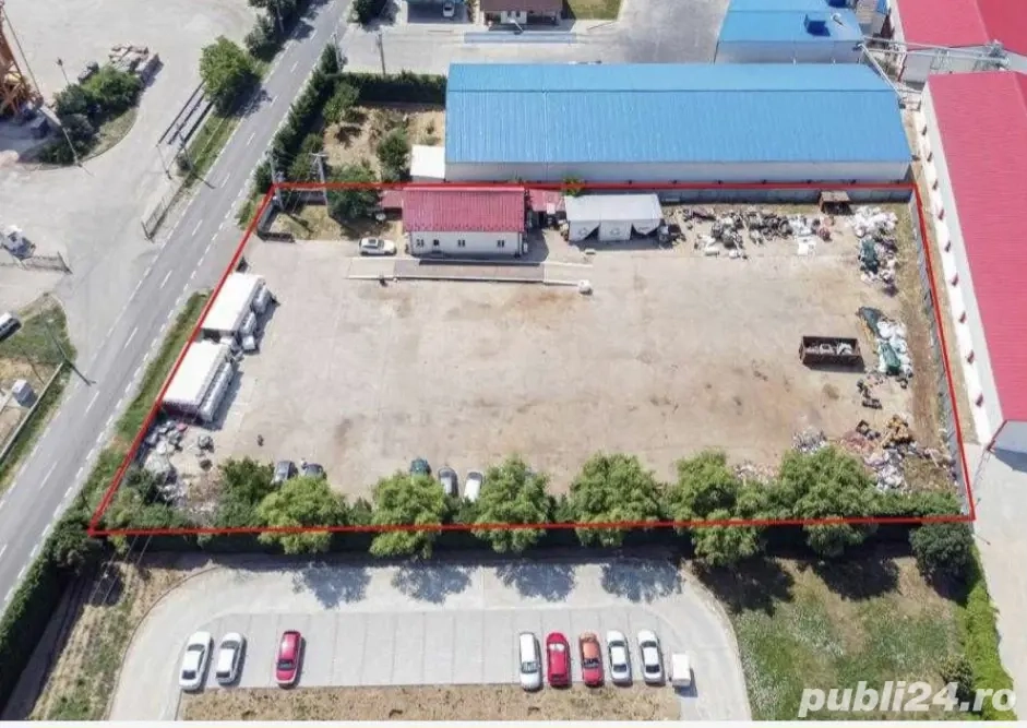 Depozit-Teren 4000 mp. clădire administrativă, cântar curte betonată, Palota.