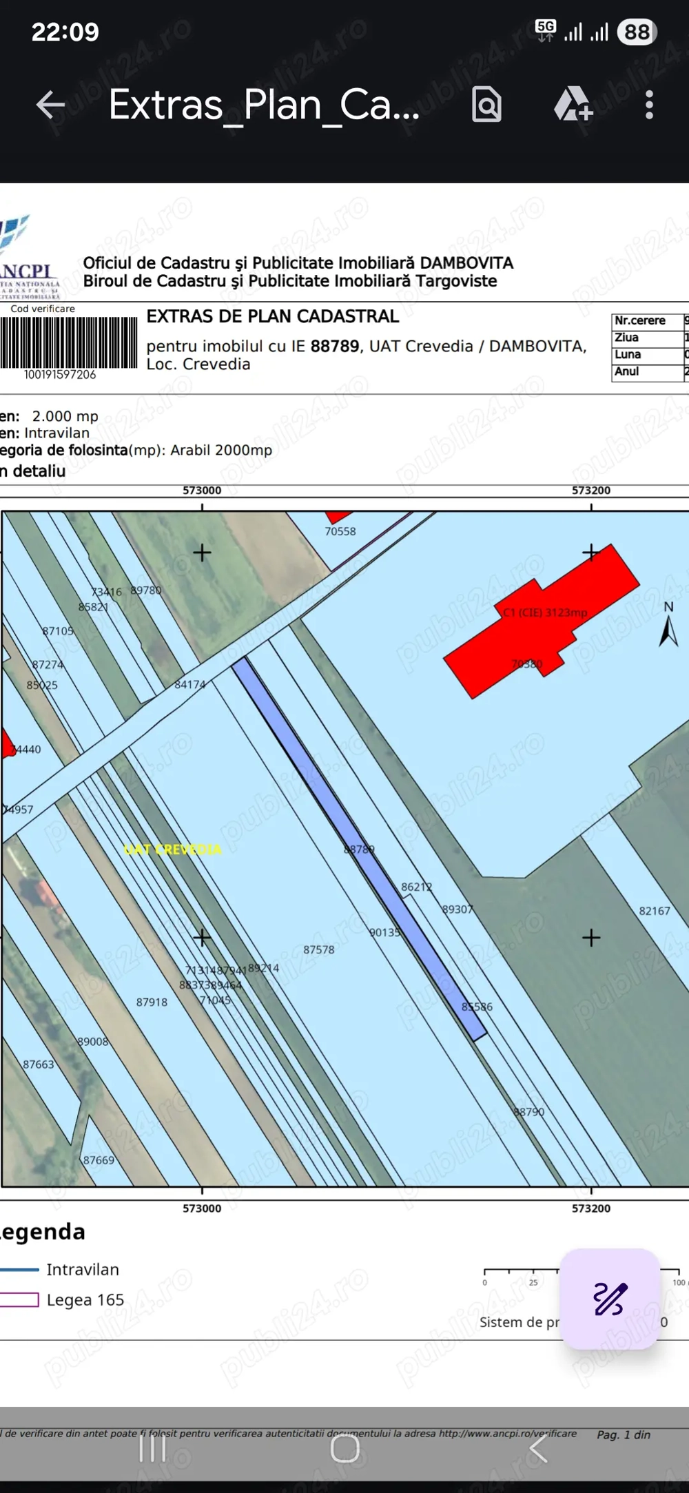Teren intravilan in Crevedia cu utilitati 2000mp Teren intravilan in Crevedia cu utilitati 2000mp