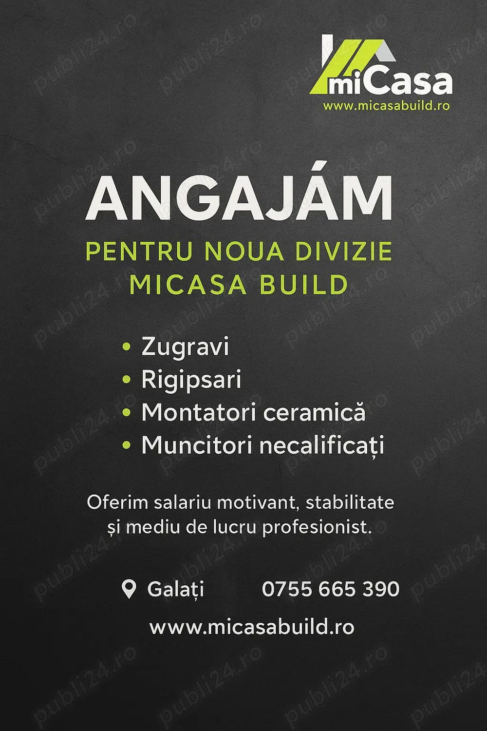 Angajam Zugravi, rigipsari,montatori ceramica Angajam Zugravi, rigipsari,montatori ceramica