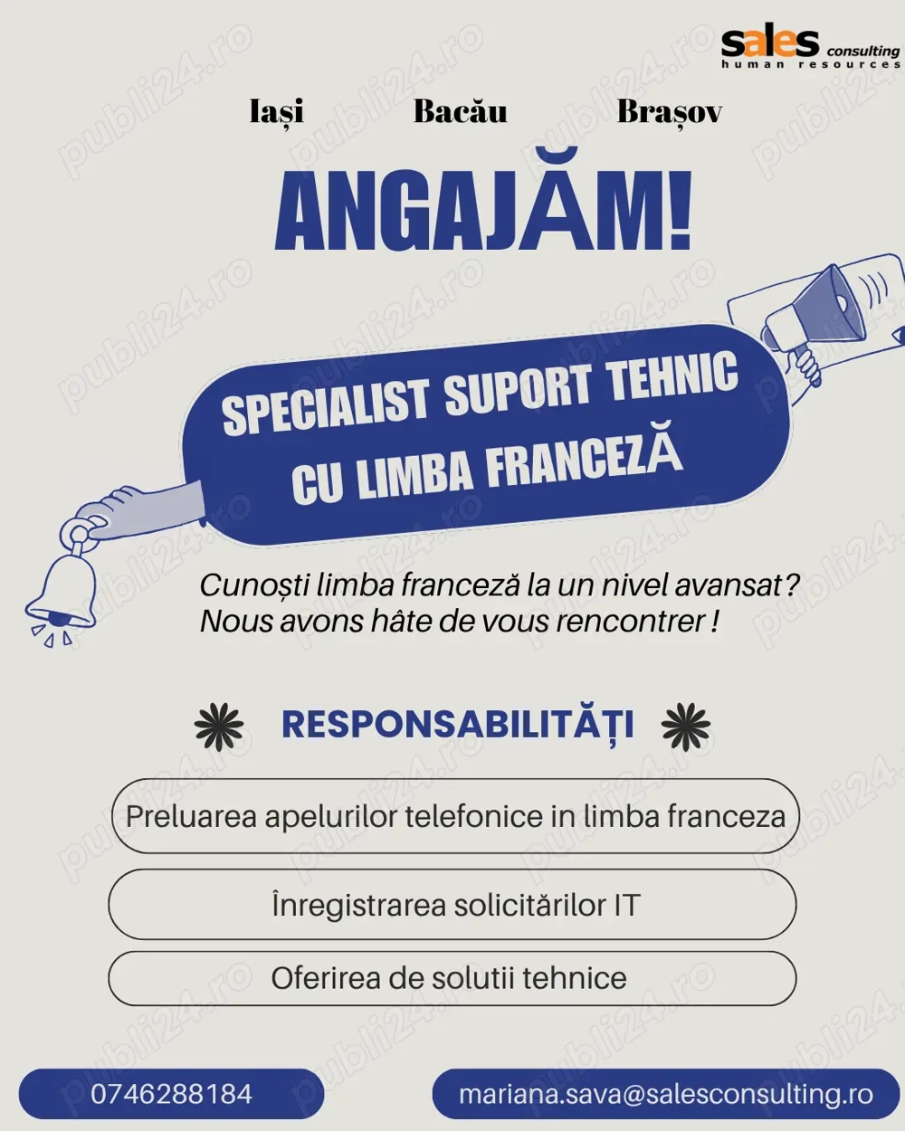 Specialist Suport Tehnic cu Limba Franceza