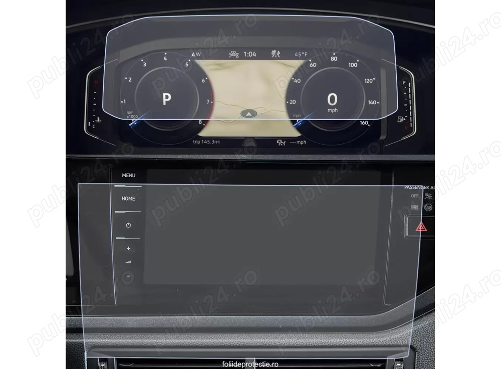 Volkswagen Taigo 2022+ Set Folii de Protectie Ceasuri si Navigatie 8" inch - HD-Premium FoliaTa