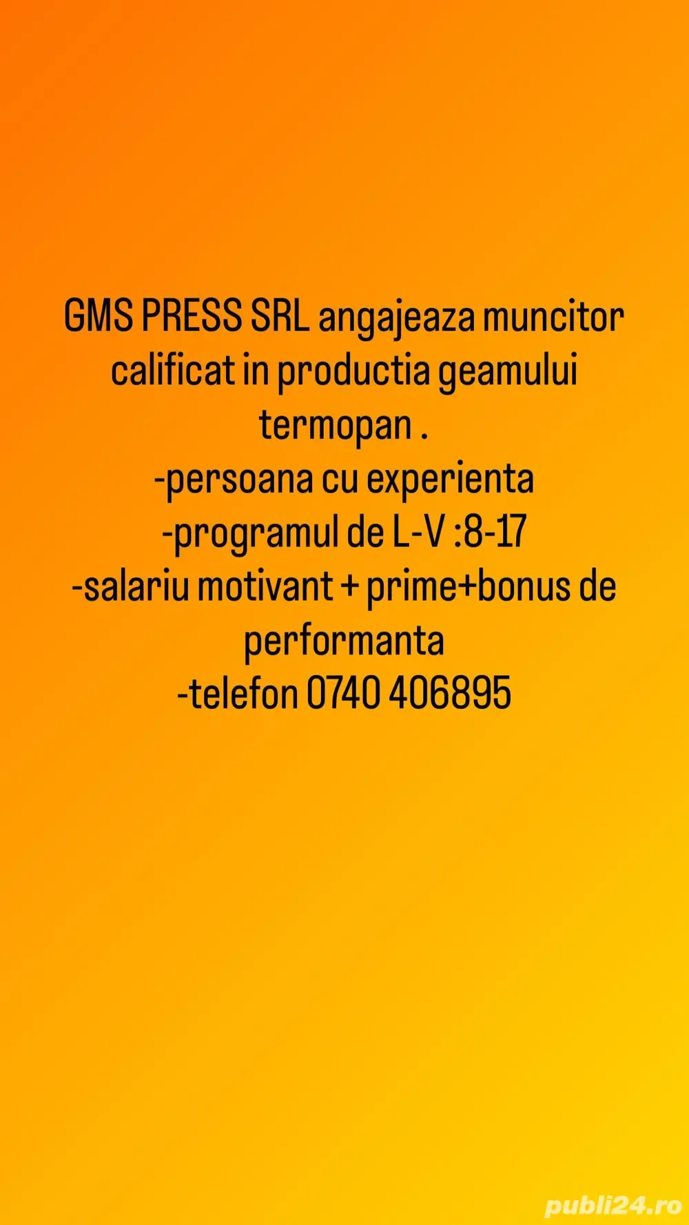 Angajam muncitor calificat