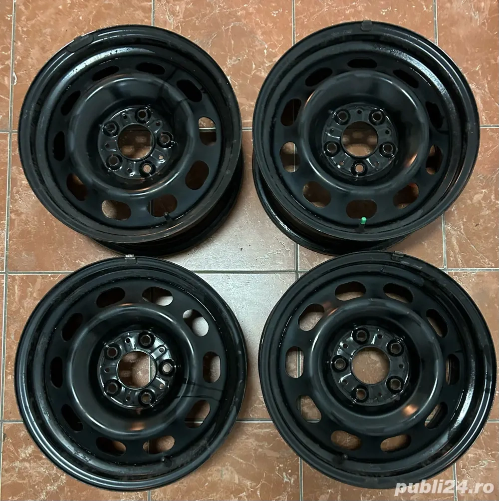 Set jante otel r16 +senzori presiune + capace 