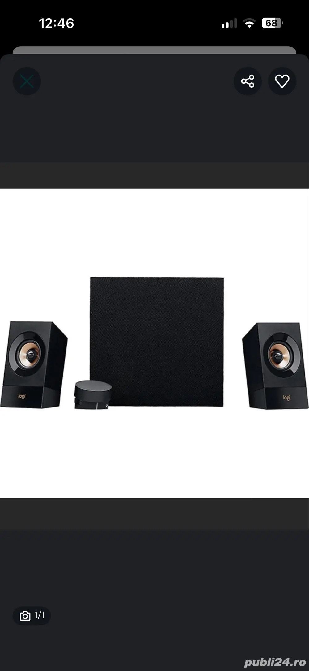boxe de birou, home cinema logitech z533 60w 2.1 