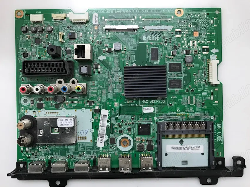 Placa de baza TV LG 42LA620V EAX64797004 (1.1) display LC420DUE (SF) (U1)