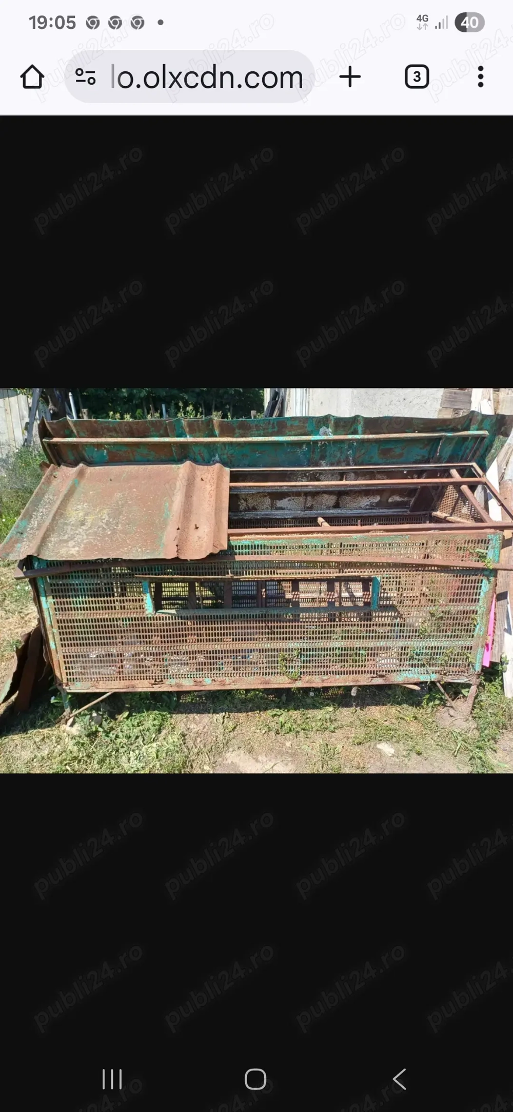 Cusca  din sita metalica pt iepuri.