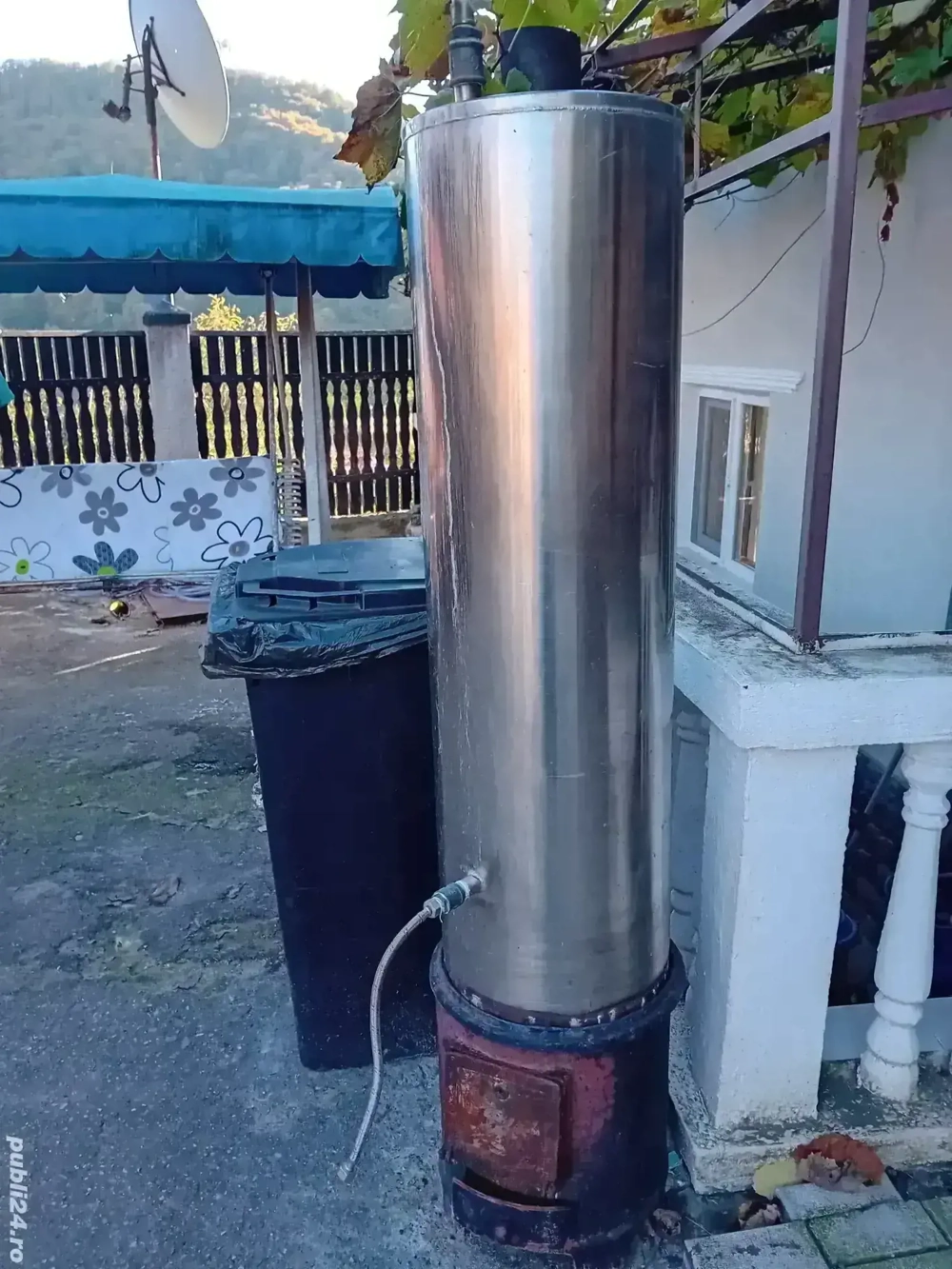 vand boiler inox pe lemne