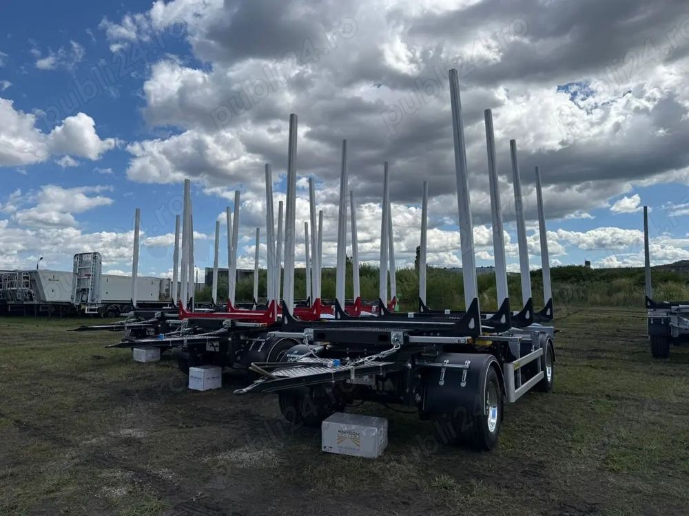 Remorci forestiere ZASLAW -  cu racoante - 2 sau 3 axe _ STOC NOU - OFERTA SPECIALĂ 2025 !!!