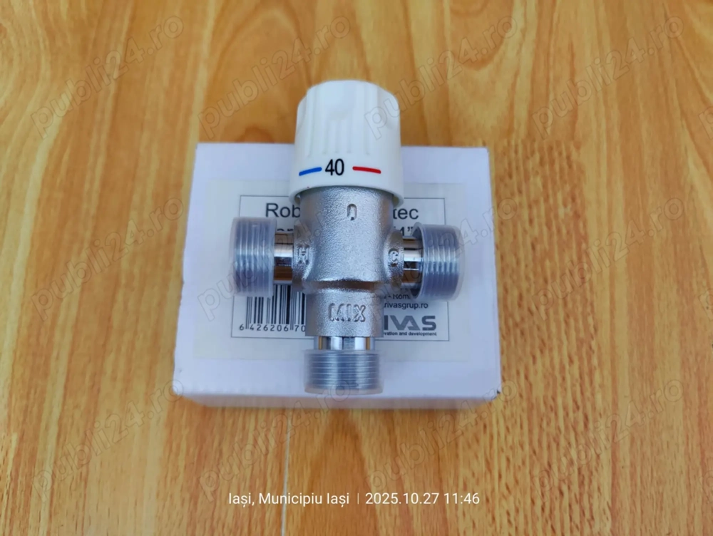 Robinet amestec termostat 3 4 inch, din alamă,(Super Ofertă).