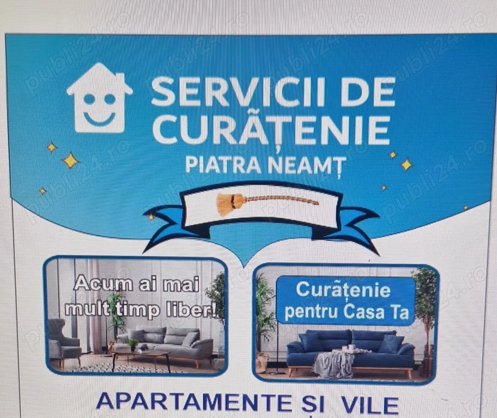 Curatenie case, vile, apartamente Piatra Neamț