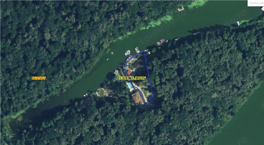 Proprietate unică Lacul Snagov 4390 mp cu deschidere de 70 ml la lac