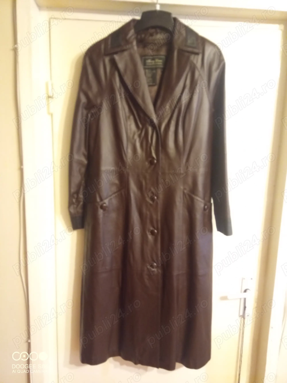 Haină de piele, lungă pentru dame 