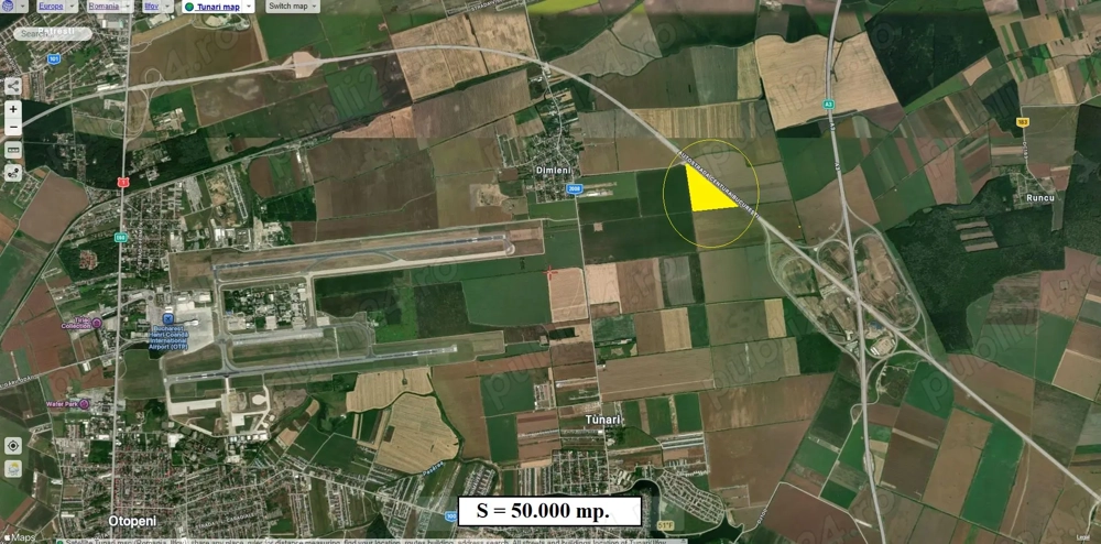 Tunari - Dimieni, 100.000 mp. teren compact, ideal dezvoltare imobiliara